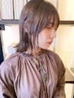 オリーブベージュ/顔周りレイヤーボブ【EIZO 松下】