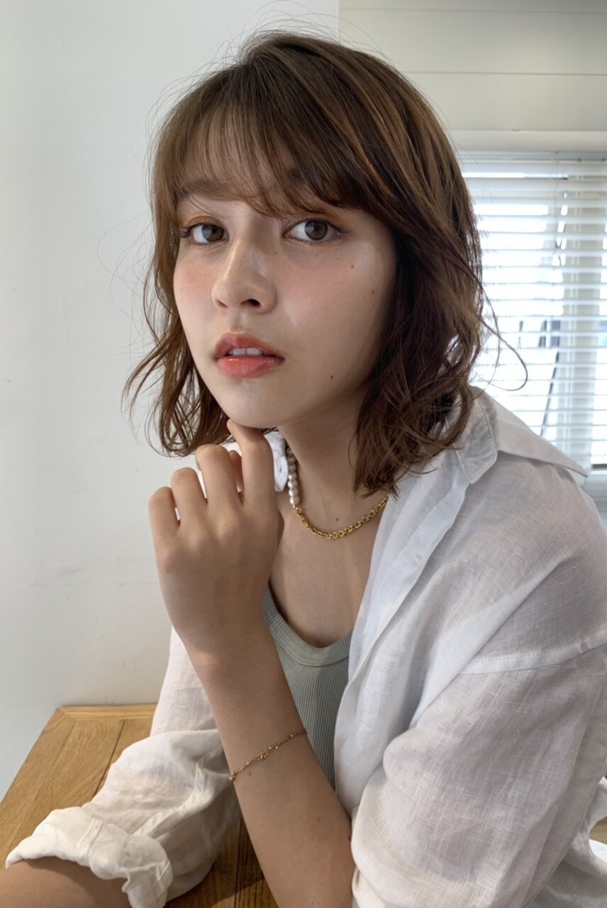 ボブのゆるふわパーマスタイル★さのあおい