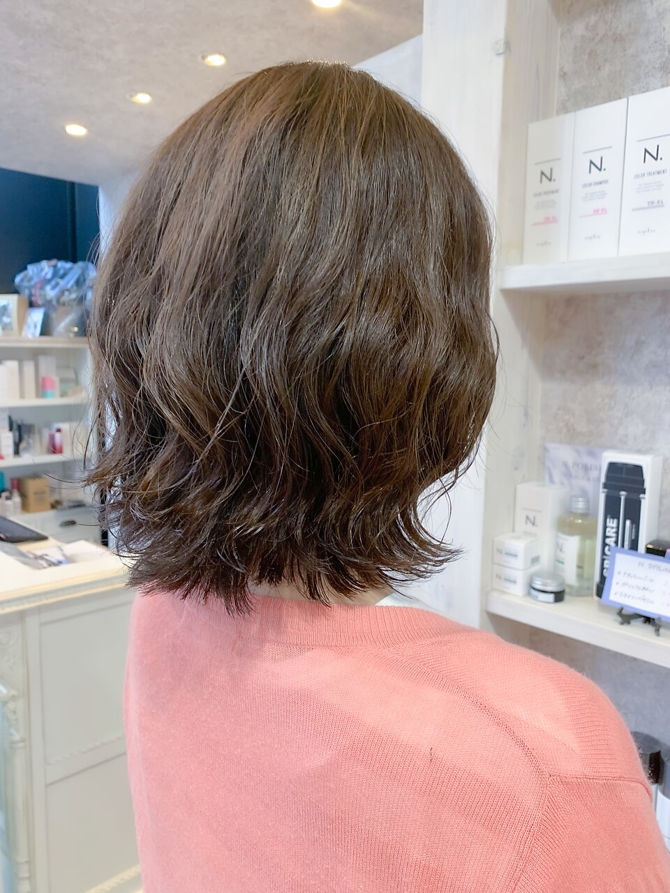 福山市美容室Caary人気 マロンブラウン秋カラー ミディアム