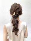 結婚式二次会パーティーヘアアレンジ編みおろし  K10-19