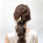 結婚式二次会パーティーヘアアレンジ編みおろし K10-19