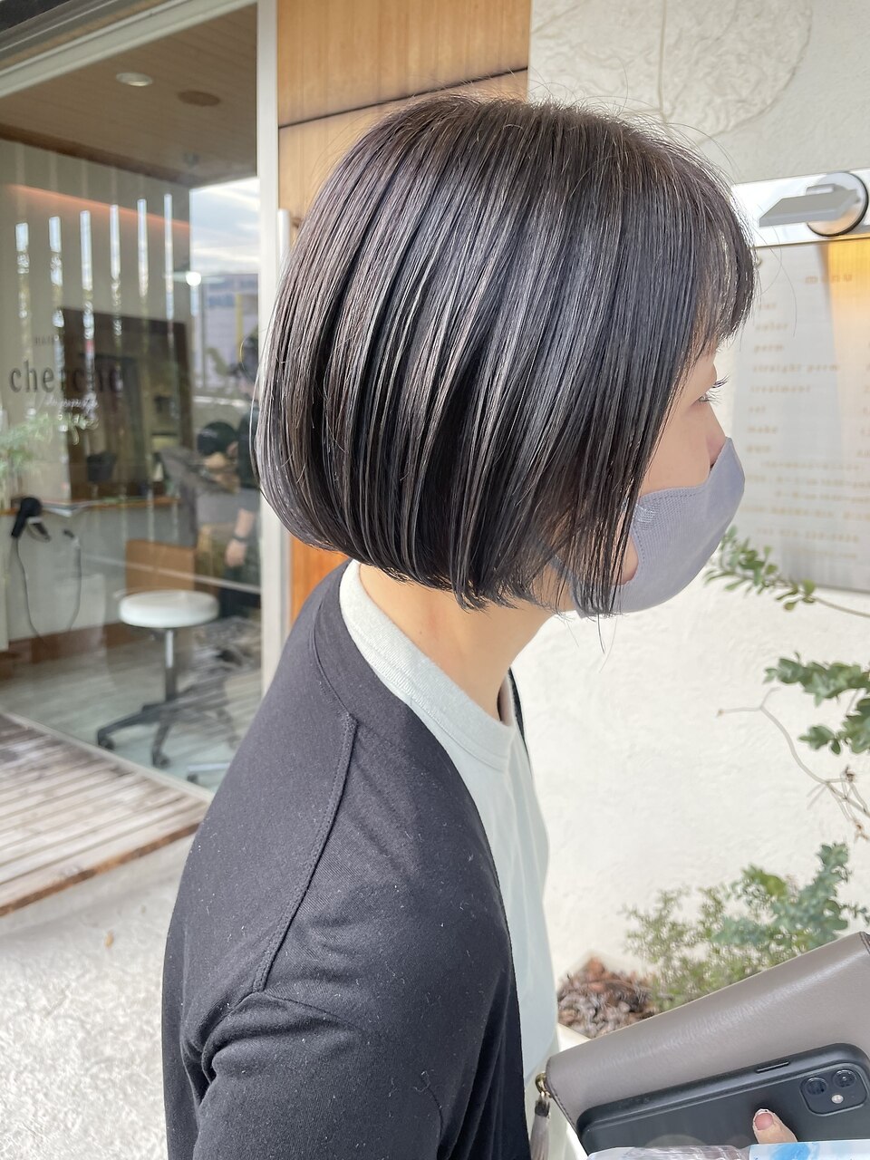 ミニボブ×ブルーカラー