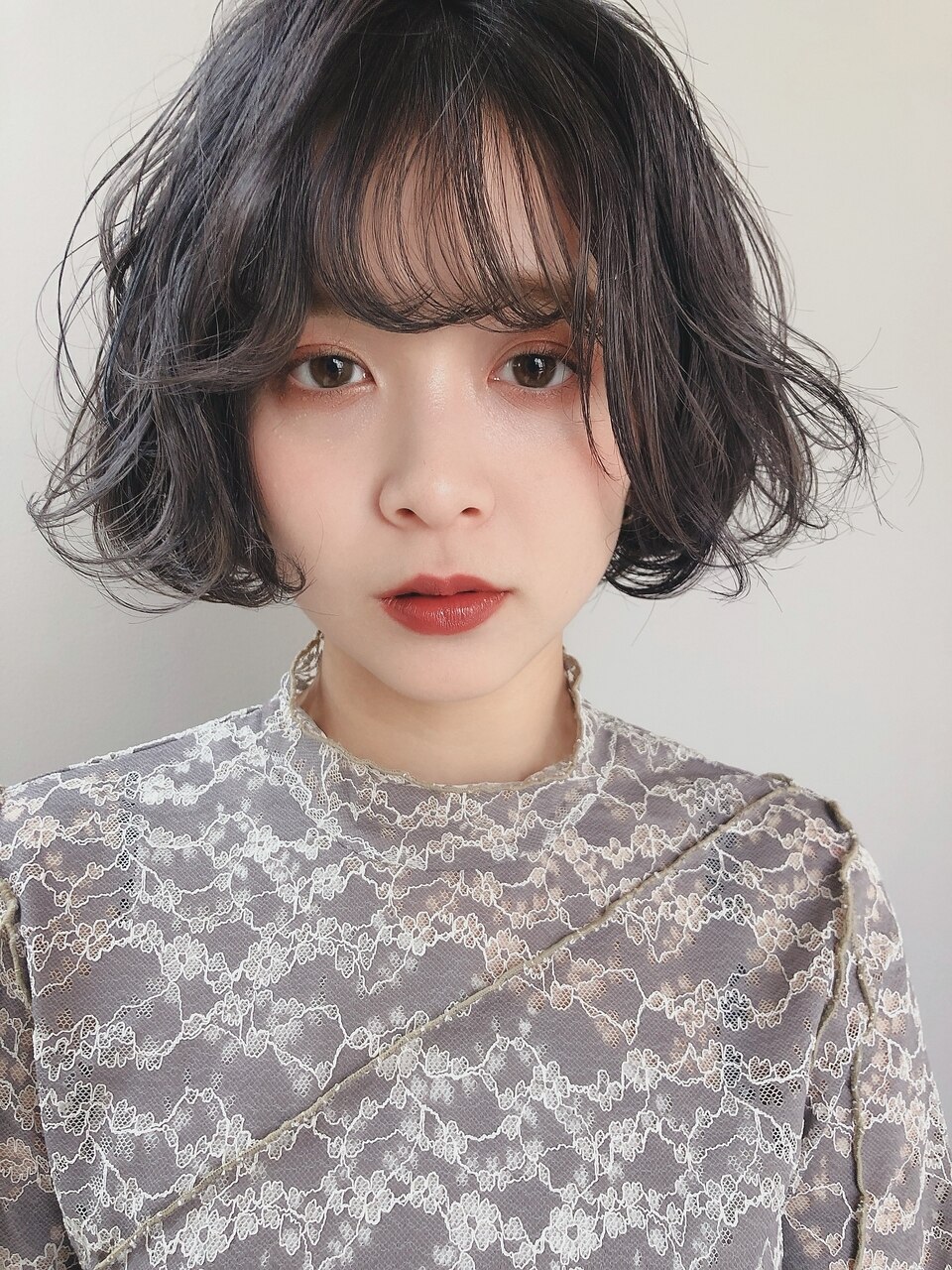 ＊ラベンダーアッシュ×ウェーブボブ＊