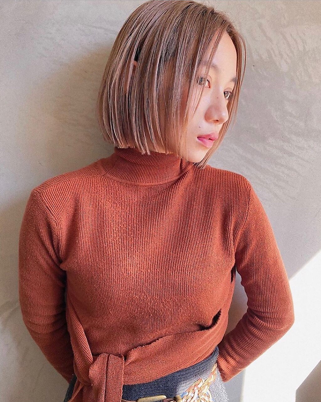 《好感度間違いなし》前髪なし大人可愛いストレートボブ【新宿】