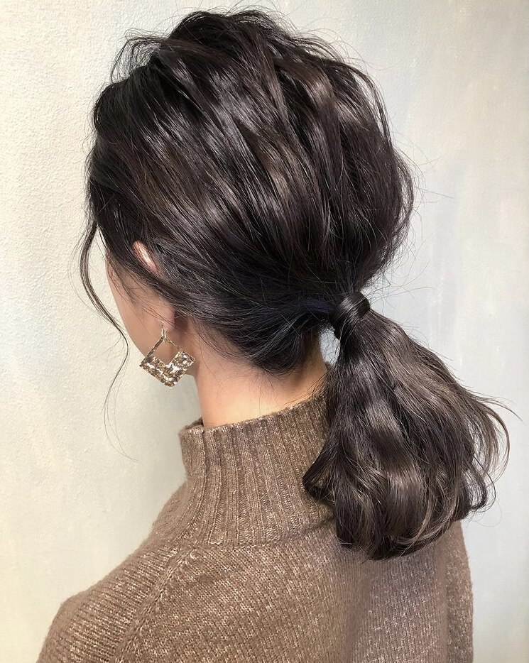 普段用にカジュアルポニーテールアレンジ