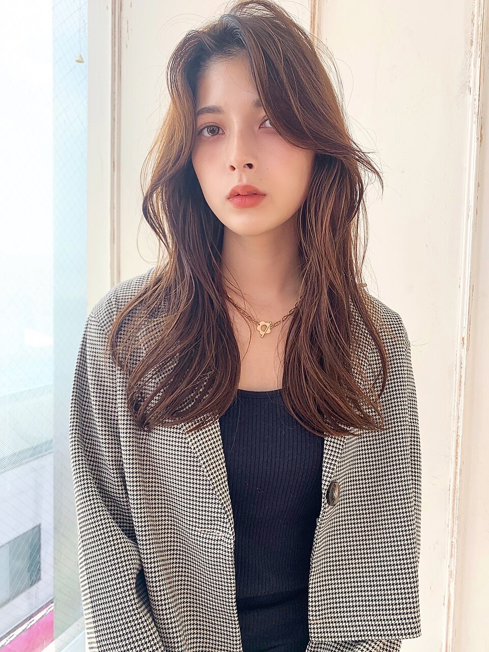 〇クアンクヘア 顔まわりレイヤー 大人可愛い 韓国ヘア