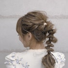 結婚式ヘアアレンジ 二次会ヘアセット 編み下ろし ラプンツェル