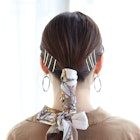 スカーフアレンジ/タイトポニー