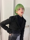 ネオングリーン姫ボブ