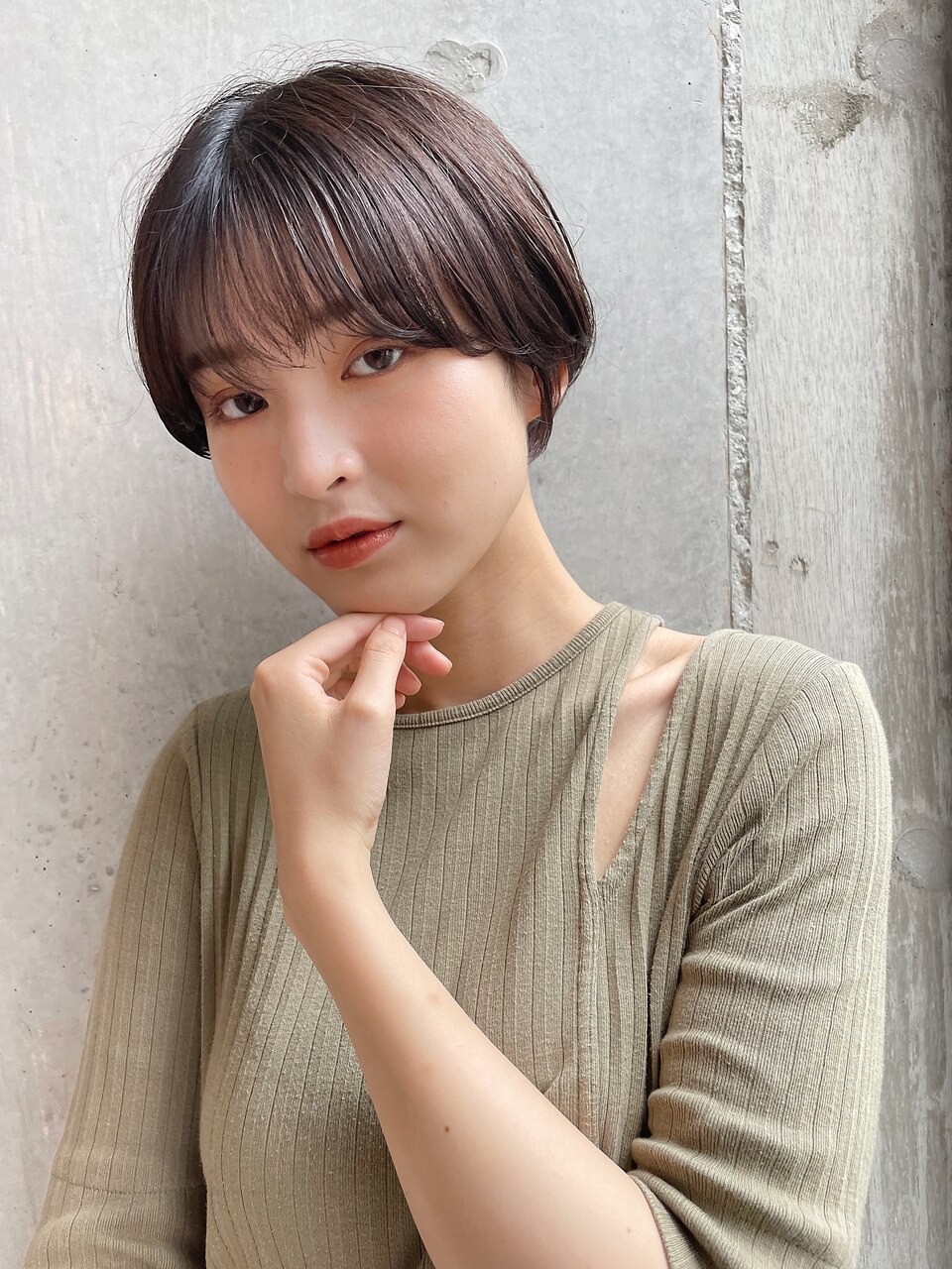 【DaVin中目黒】丸みショート 暗髪 大人美人