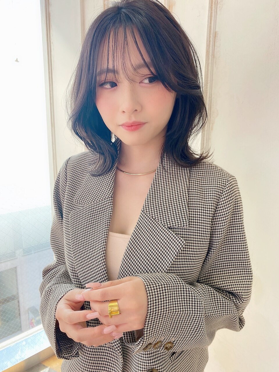 大人クアンクくびれレイヤーロブ