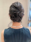 後れ毛三つ編み込みシニヨン結婚式二次会ヘアアレンジアップ☆