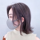 ラベンダーグレージュ外ハネボブ_ミニウルフテラコッタ_ba323631