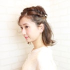〈avant〉リボン+外ハネハーフアップ