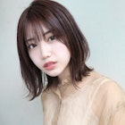 【穂積聡】大人可愛い20代30代シースルーバング小顔外ハネボブ