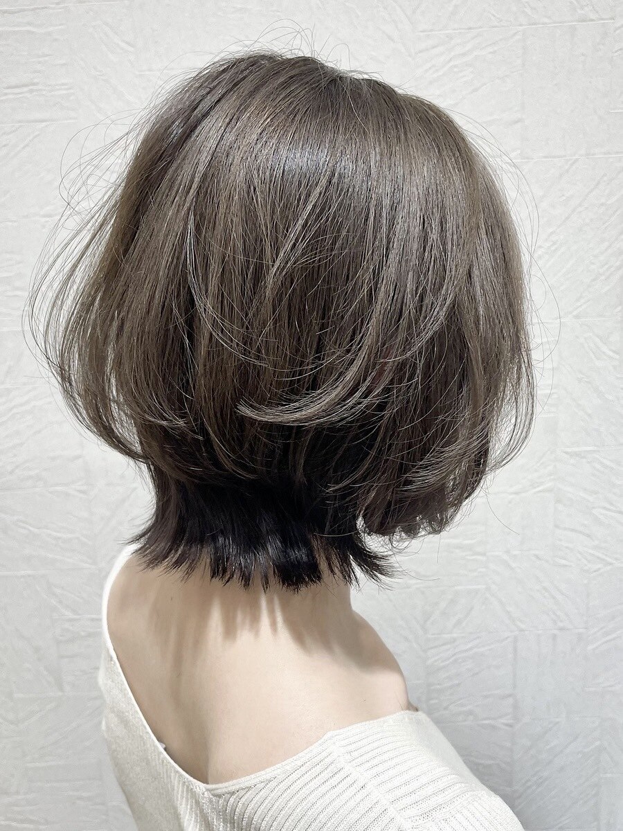 くびれヘアワンカールボブルフショコラベージュ【稲毛】