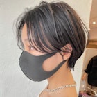 ナチュラルショート_ミニウルフテラコッタくすみブルー_ba338632