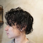 <理容室>スパーラルパーマ センターパート