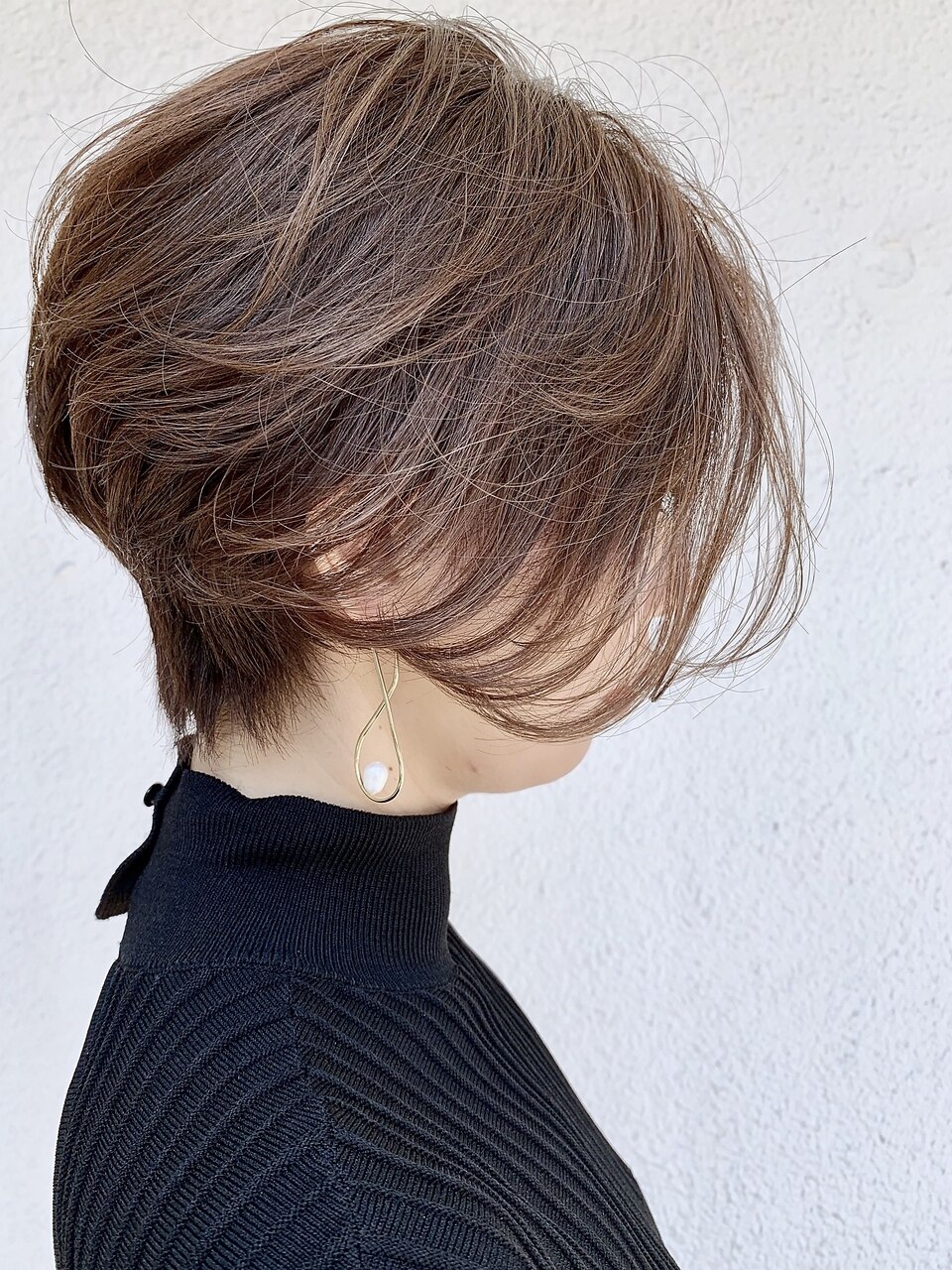 30代40代くびれヘアワンカールボブルフショコラベージュ【稲毛】