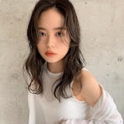 くびれヘア ウェーブミディ // ラベンダーグレージュ