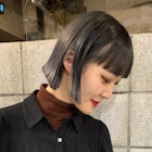 #切りっぱなしボブ#ダークグレー#ダブルカラー(guest.36)