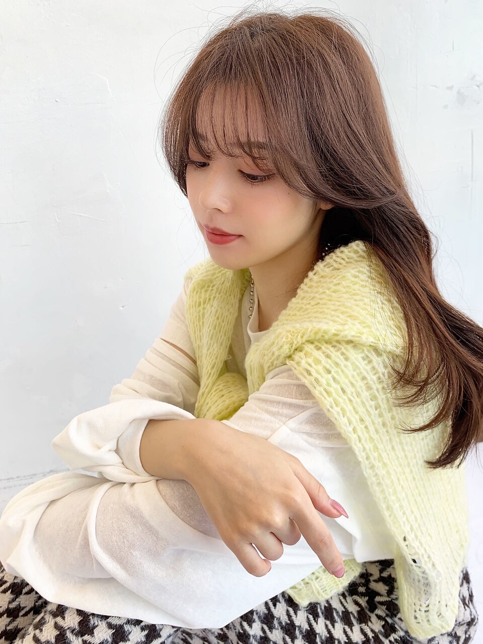 〇大人可愛い 韓国 クアンクヘア 顔まわりレイヤー