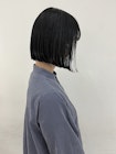 黒髪ぱつっとボブ