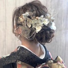 成人式ヘアアレンジ ふわふわ下目シニヨン