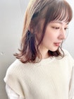 伸ばしかけ鎖骨ミディ×モテマロンベージュ