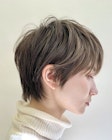 大人可愛い　ひし形　ハンサムショート　ボブ　前下がり
