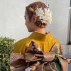 ショートアレンジ/卒業式/成人式/金箔ヘア/着物ヘア/表参道