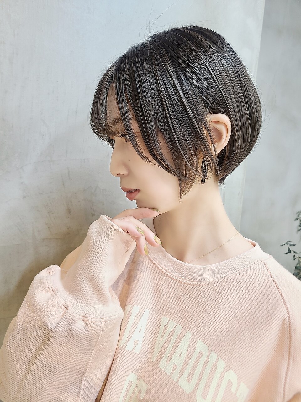 大人ショートボブ/ショートヘア/イルミナカラー/ベージュ[調布]