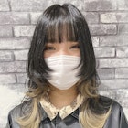 ハイコントラストインナーカラーロングウルフ