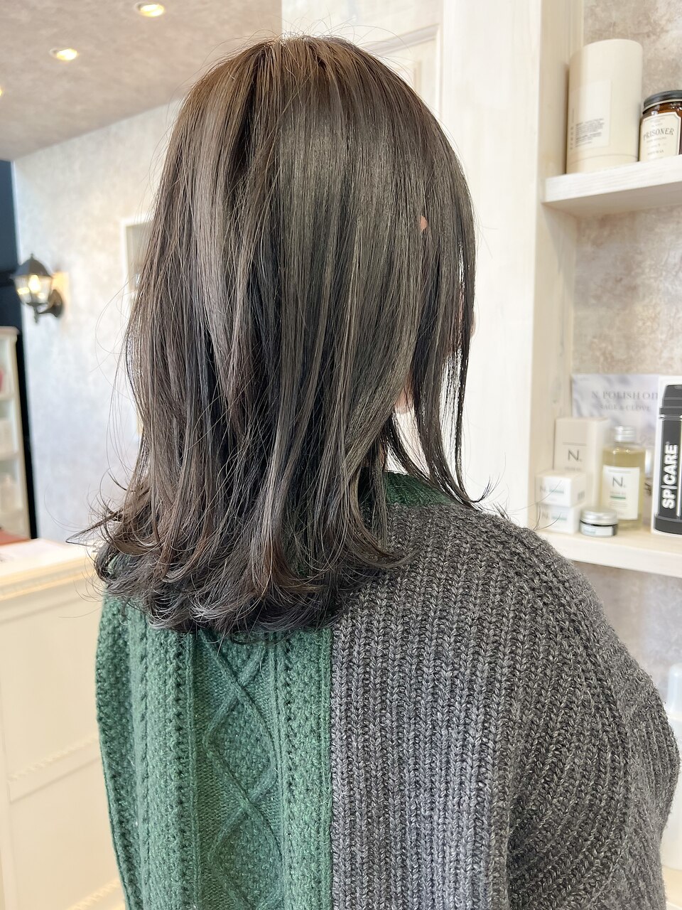 福山市美容室Caary人気 赤み消しグレージュ・マットグレージュ