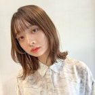 ベージュカラー/ミディアムレイヤー/くびれヘア