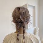 ●ヘアアレンジ ヘアセット 結婚式 卒業式 編みおろし ●