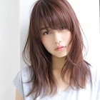 ラベンダーピンク×ニュアンスセミロング★★