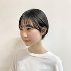 黒髪マッシュショート