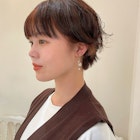 パーマスタイルにオレンジカラー