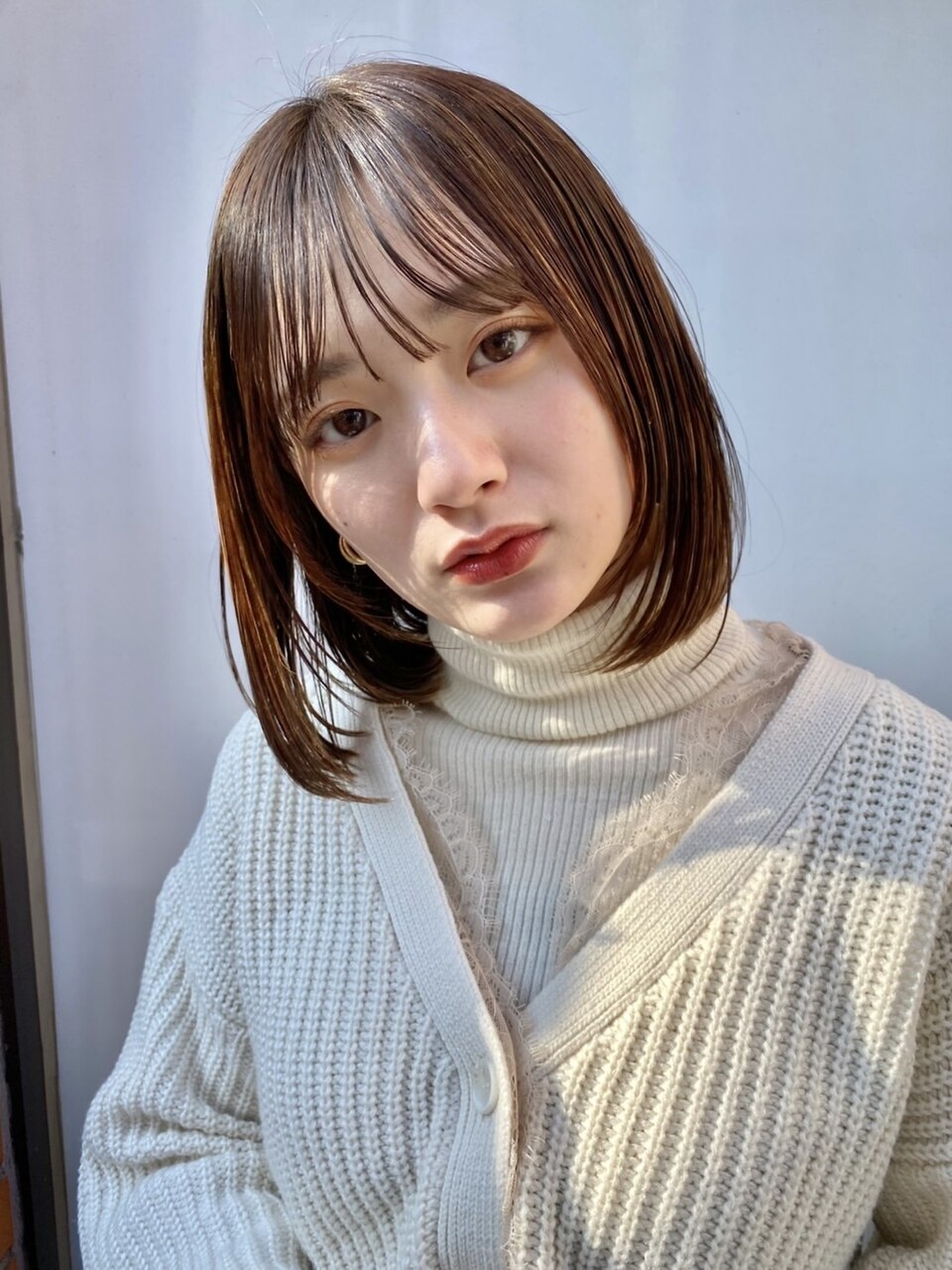 『noah ecle仲村』ミルクティーブラウン◎髪質改善さらさらボブ