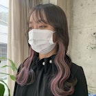 ミルクティーピンク ピンク イヤリングカラー こなれヘア