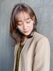 大人可愛いニュアンスゆるミディアムヘア２０代30代４０代