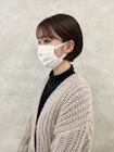 アプリコット×マッシュショートボブ