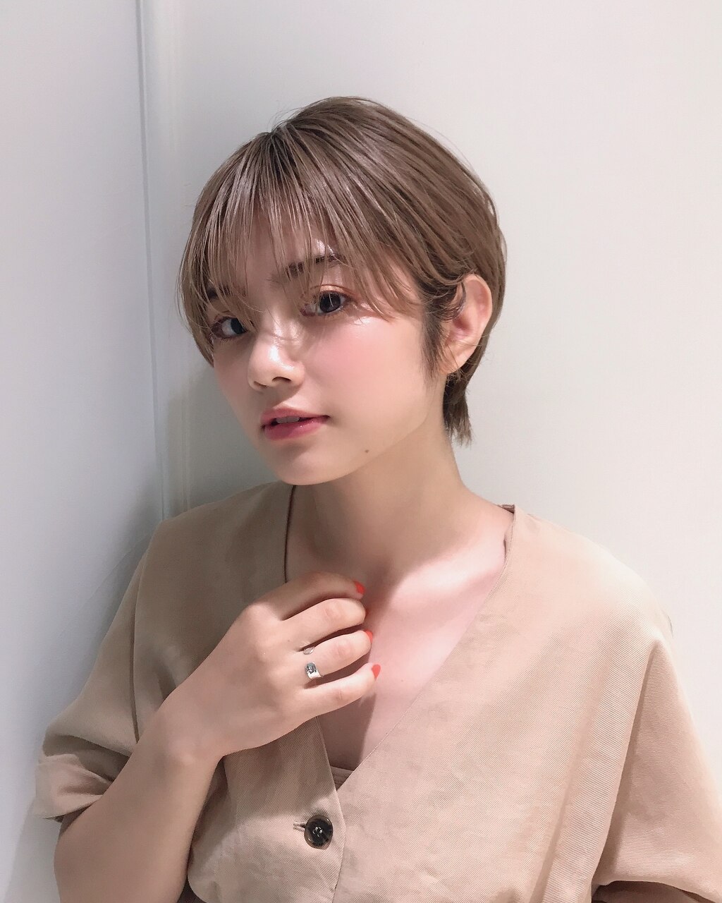 スタイリング簡単！大人可愛い小顔ボブショート