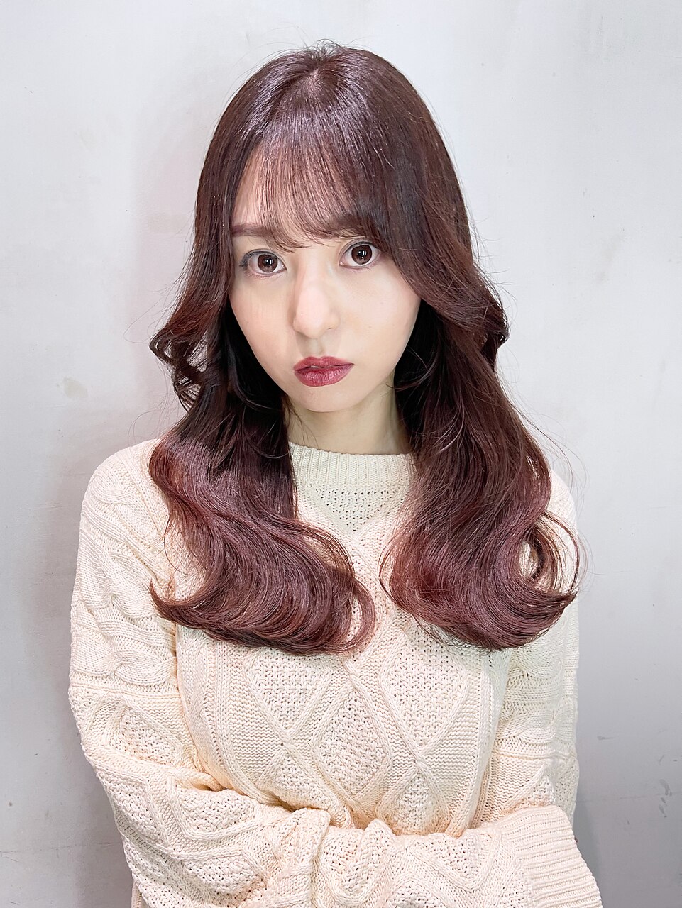 韓国風くびれヘア_くびれヘアビタミンカラーメルティカラー_8950