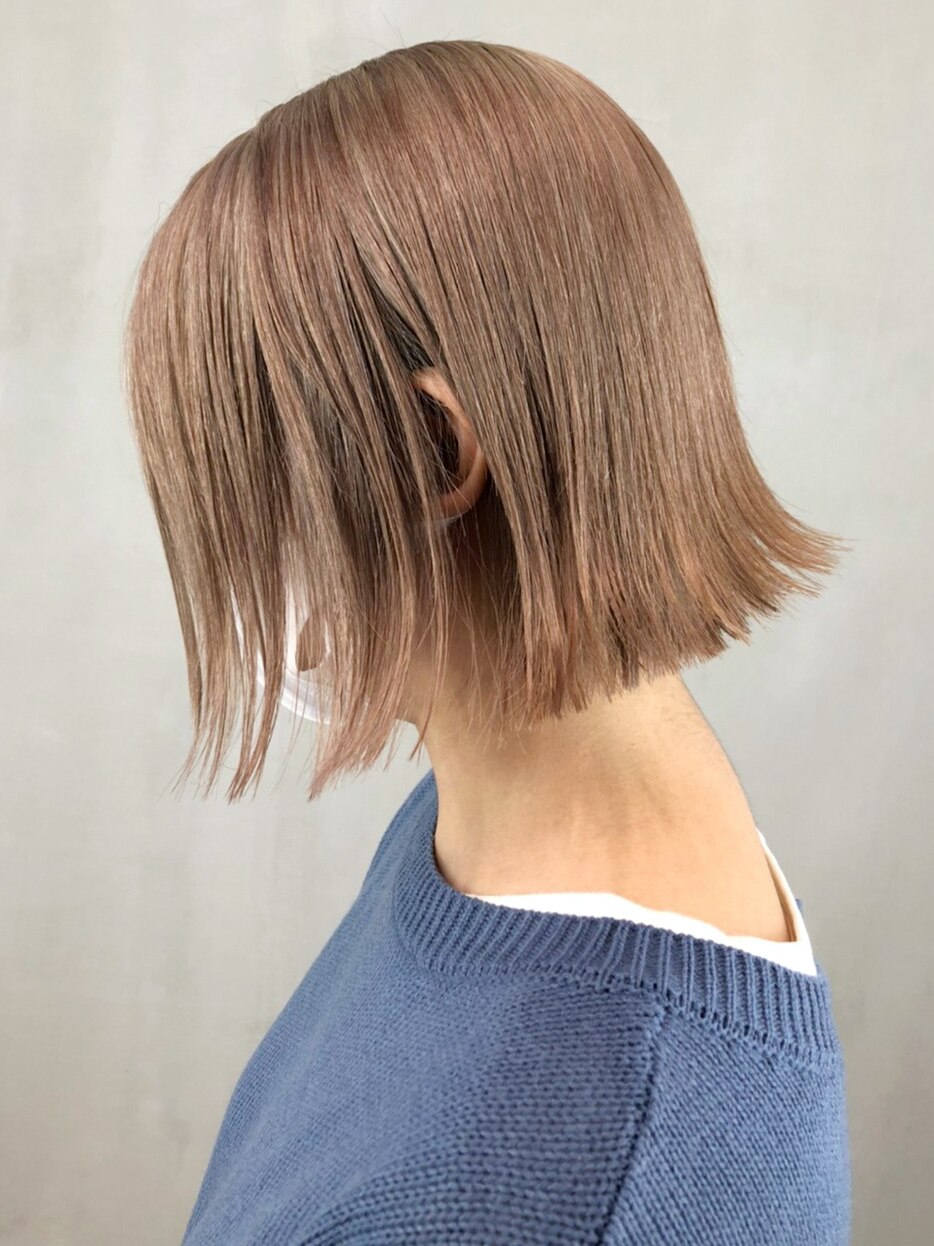 ピンクグレージュ_くびれヘアビタミンカラー_ba344722