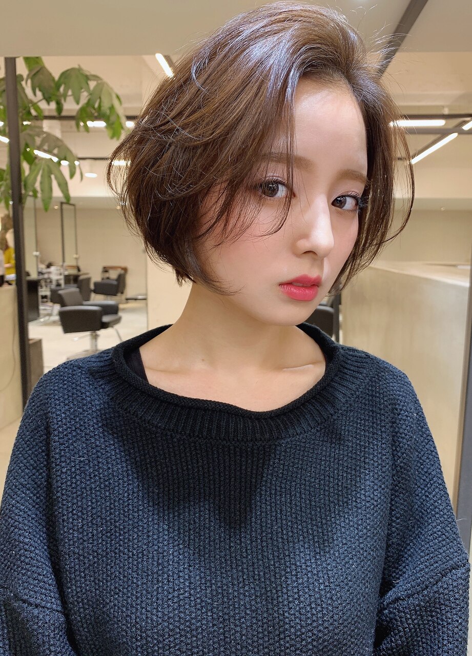 【ROSE/六甲道】ボブショート＿前髪なしショート_束感ショート