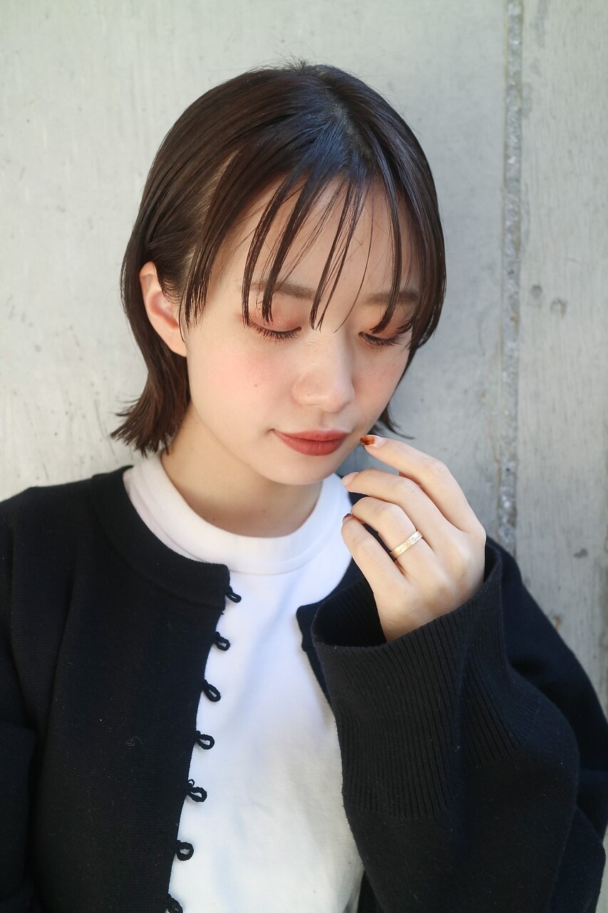 【DaVin中目黒】大人可愛い外ハネボブ　ココアブラウン