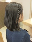 仙台D　女の子カット×ワンレングス×編み込みアレンジstyle