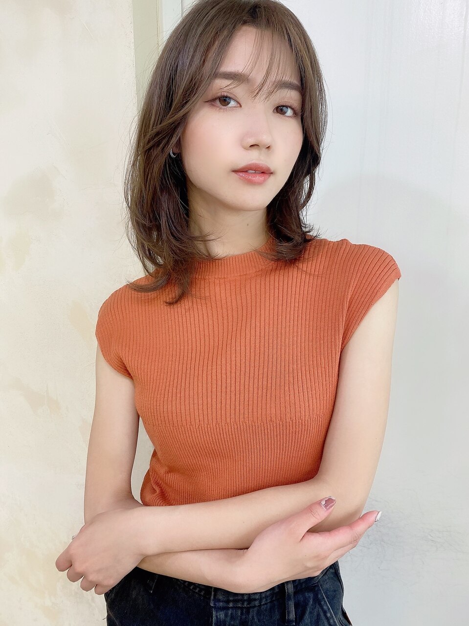 ふんわりレイヤー大人ミディ